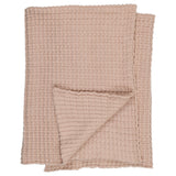 Peluche Rose Crochet Waffle Knit Blanket
