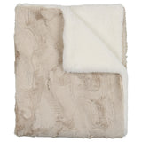 Peluche Almond/Natural Fluff Fur Blanket