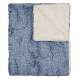 Peluche Bluewash/Natural Heather Fur Blanket