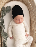 Jacqueline & Jac Black Ribbed Beanie